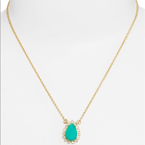 Kate Spade ♠️ NWT Teal Tear Drop Pendant Necklace - Picture 5 of 6